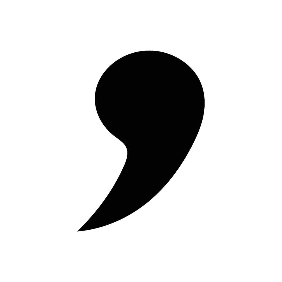 comma punctuation icon vector