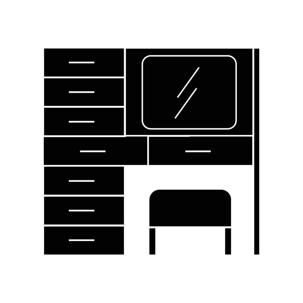 dressing table icon illustration vector
