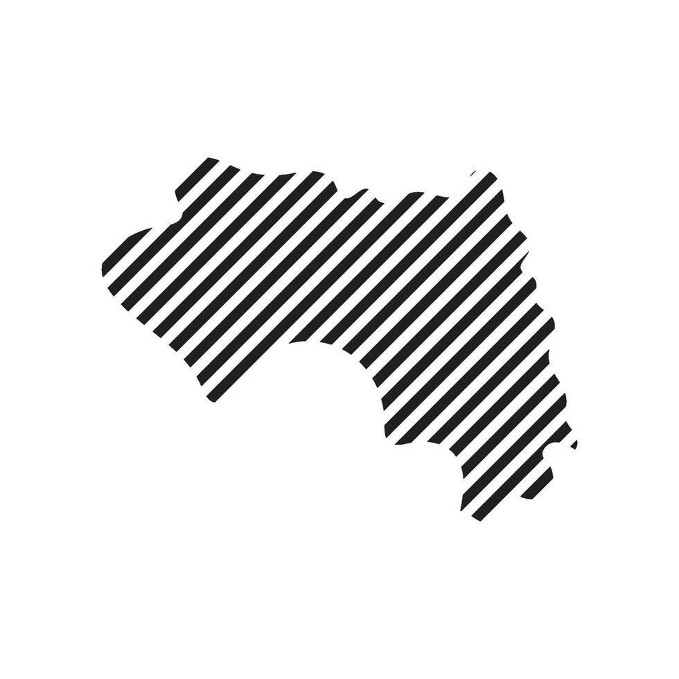 guinea country map icon vector