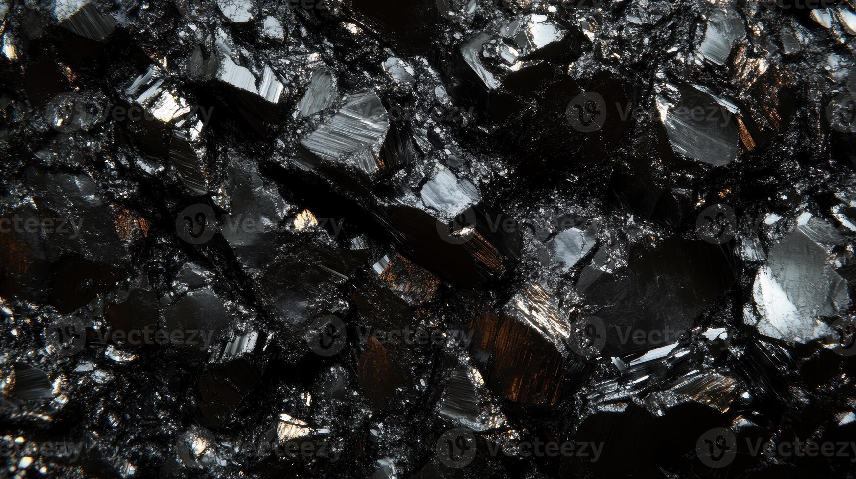 Polished tektite with a dark, glossy finish, displayed in a close-up shot that emphasizes its natural texture and reflective properties. photo