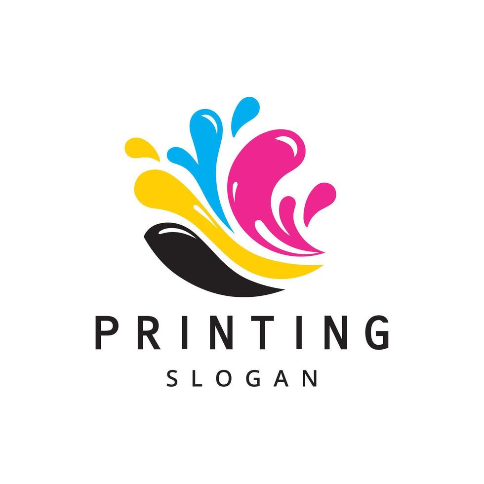 Digital Print Logo Design Template vector