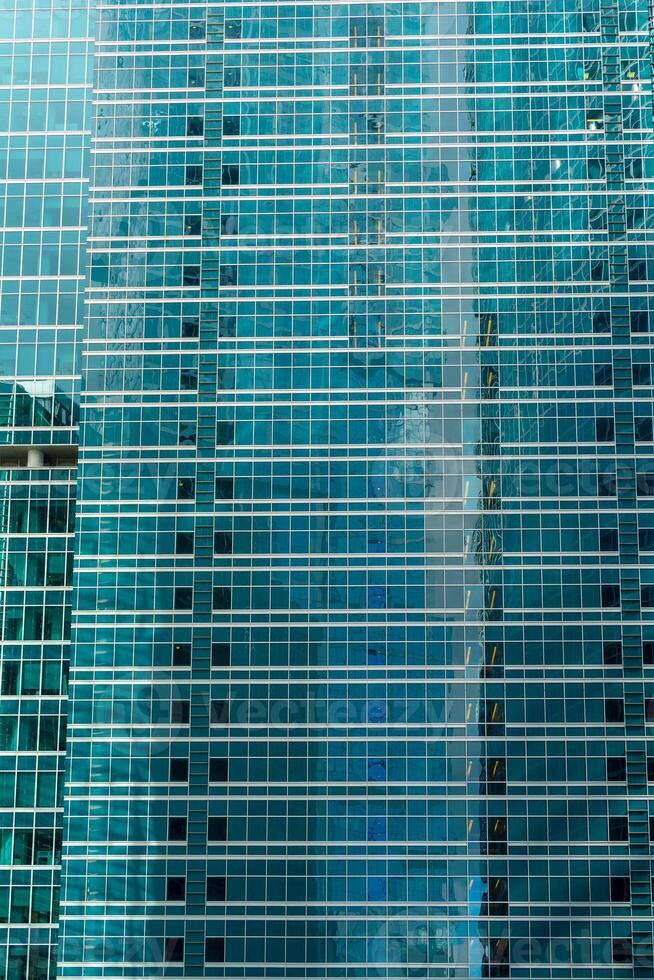 Glass skyscrapers in the city center. Modern buildings. photo