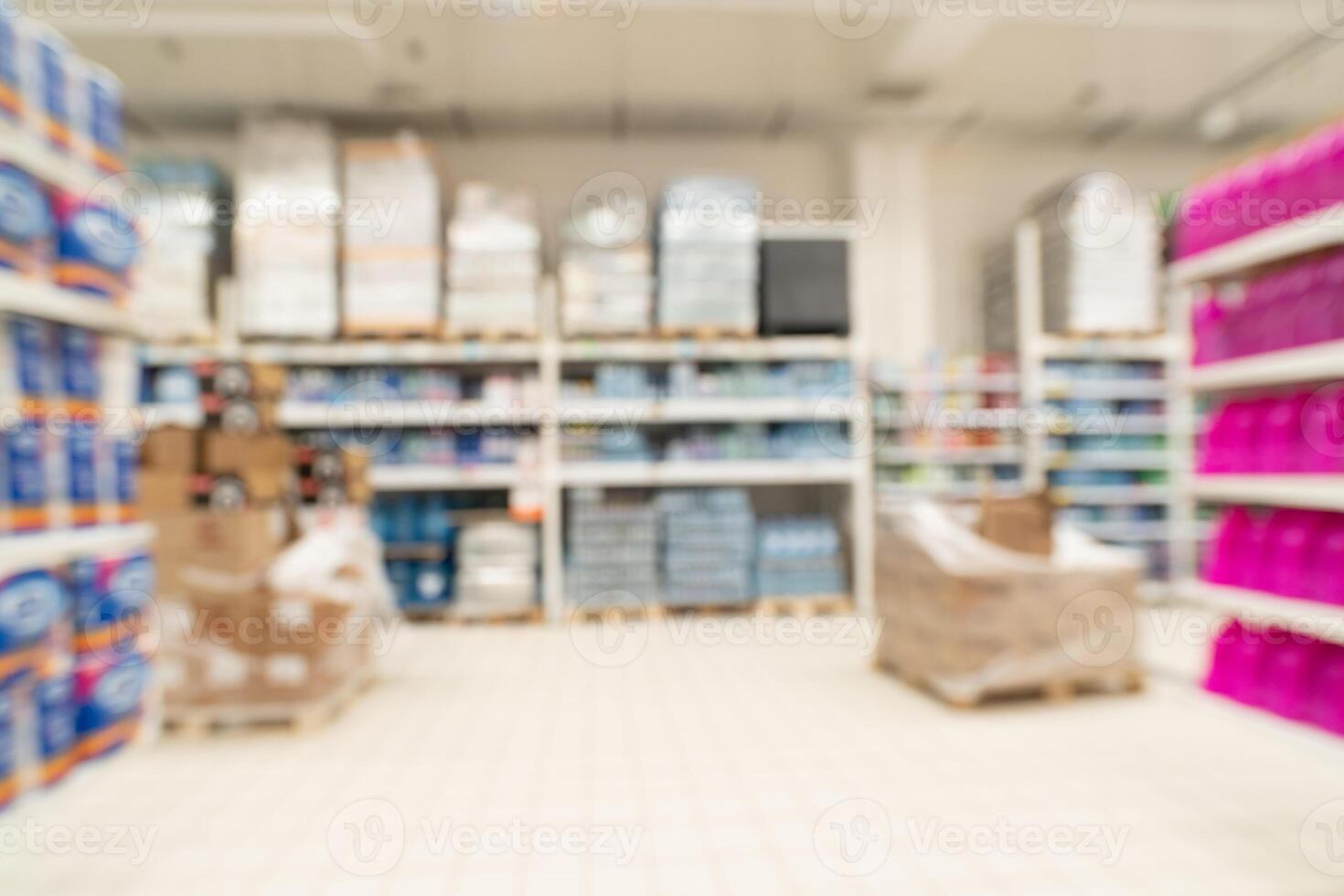 Blurred store interior. Soft focus background for an inscription. photo