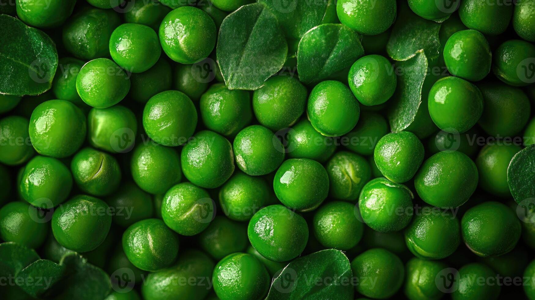 Fresh green peas forming a textured background image photo