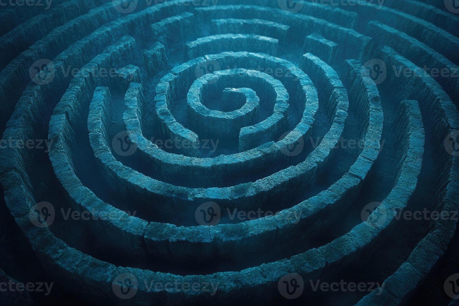 Feeling lost or trapped within the maze struggle with mental health photo