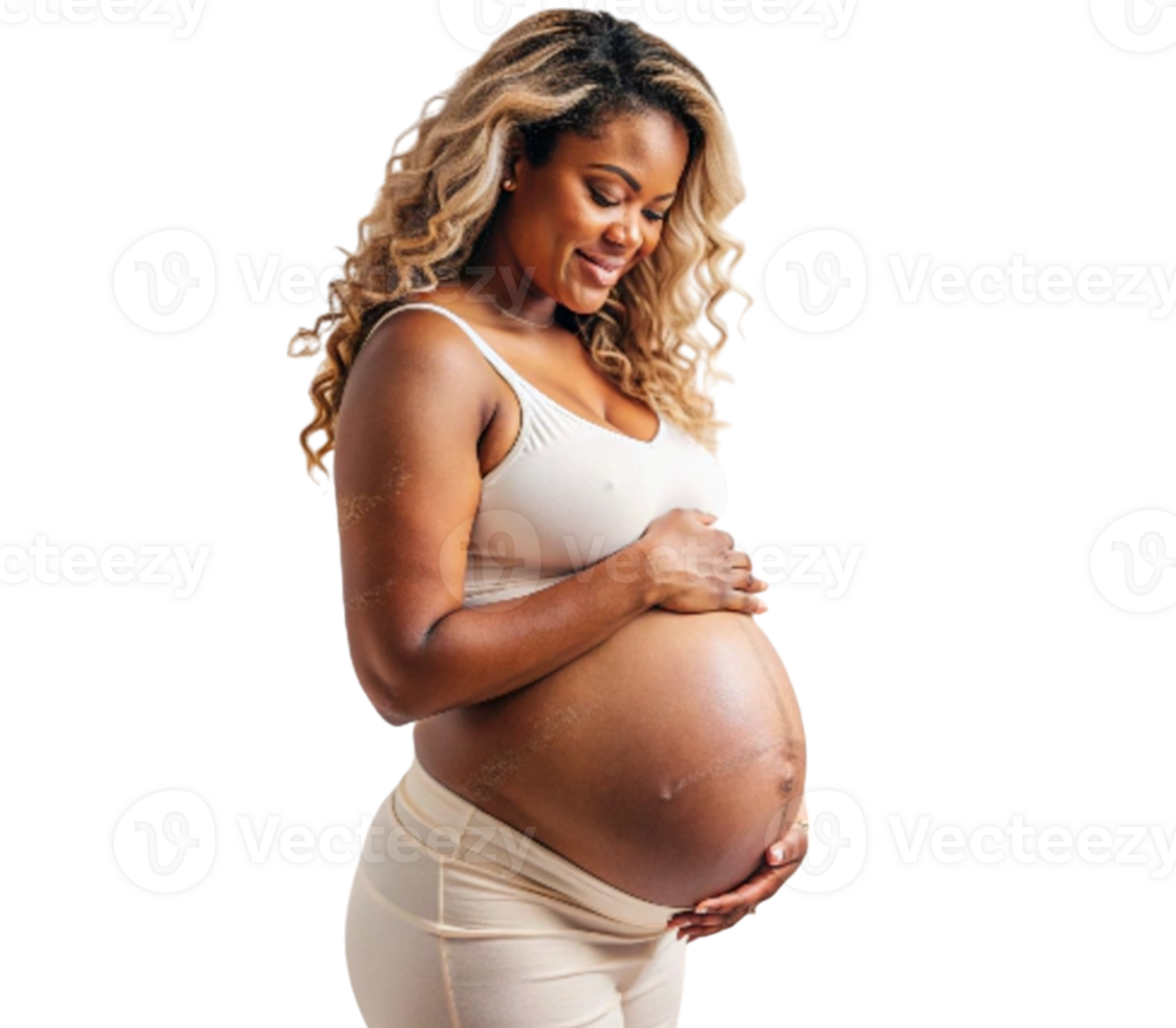 bellissimo incinta donna Tenere sua pancia png