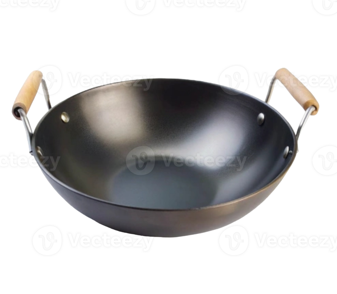 Large wok pan for food use png