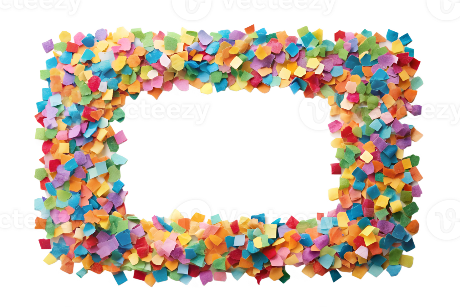 Papier Konfetti Party, Rechteck isoliert auf ein transparent Hintergrund png