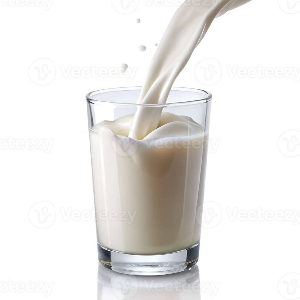 close-up of milk being carefully poured into a glass clear png