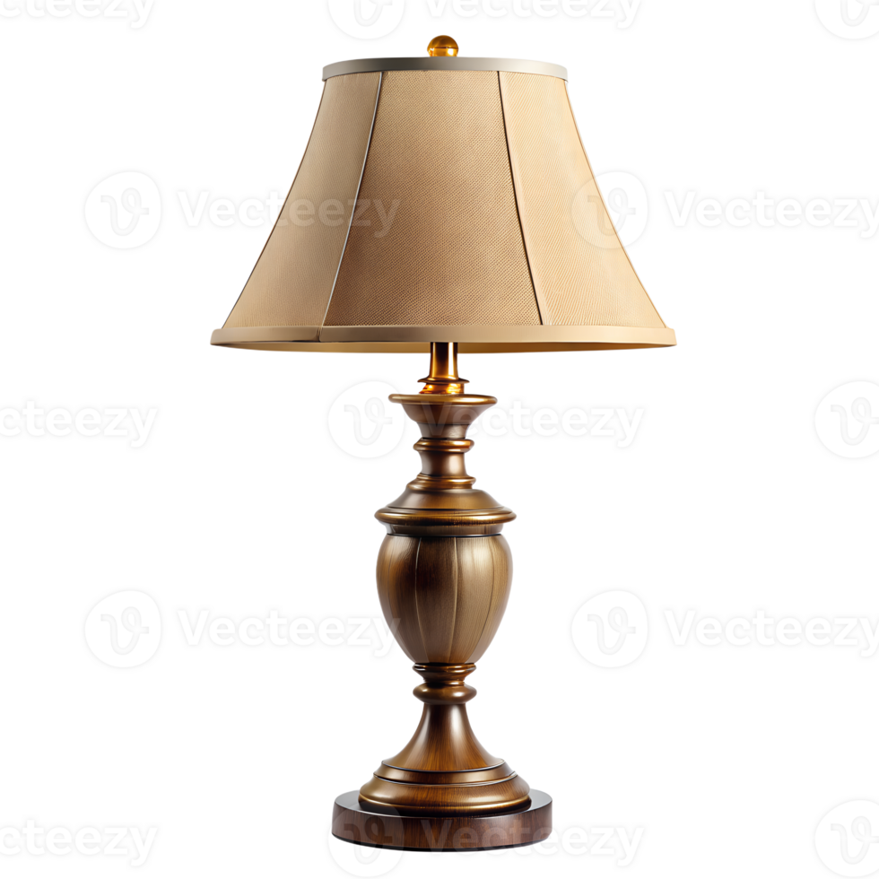 classic table lamp profile shot isolated on translucent background png