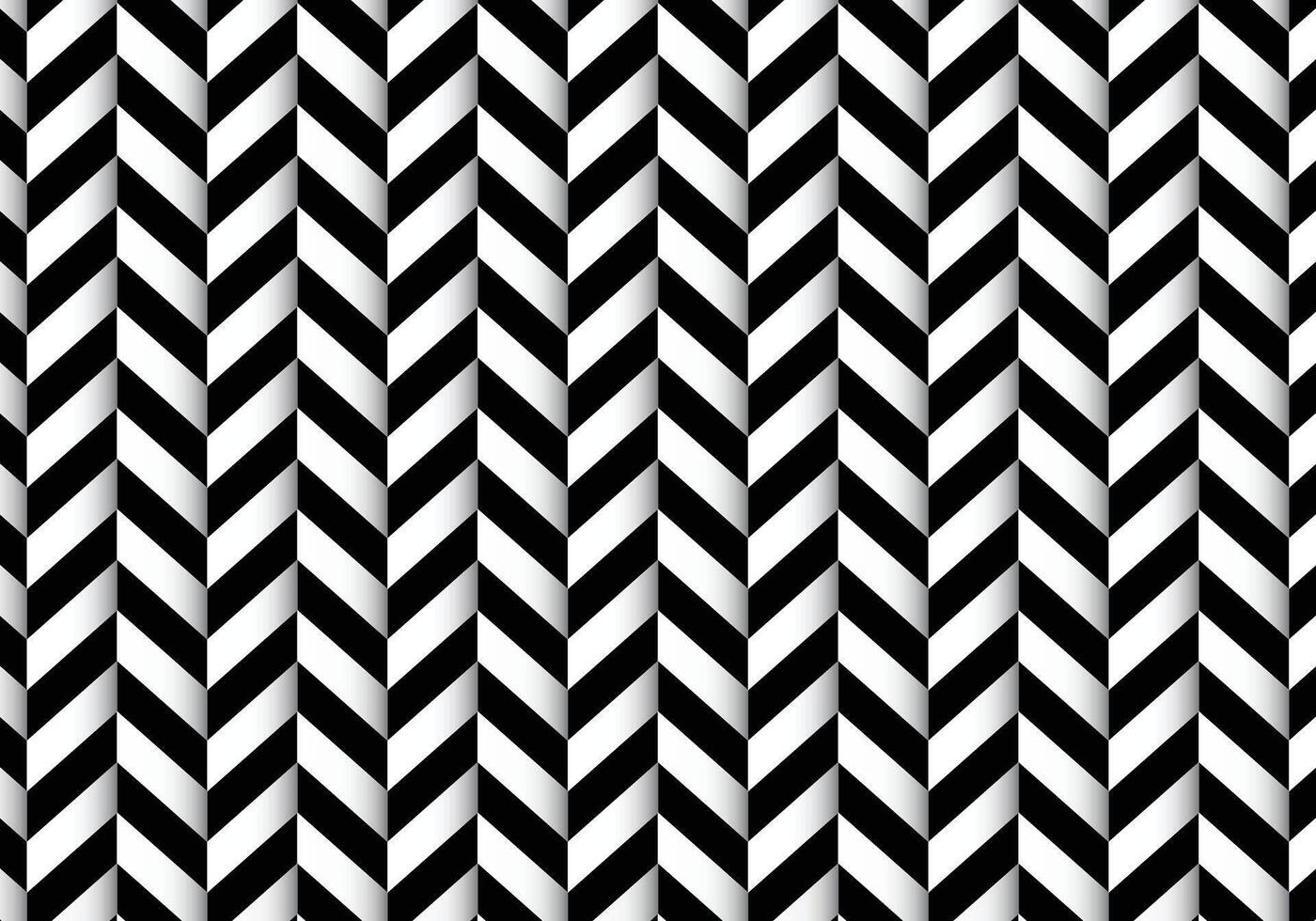 Chevron zigzag 3d pattern style in black and white for background design. vector