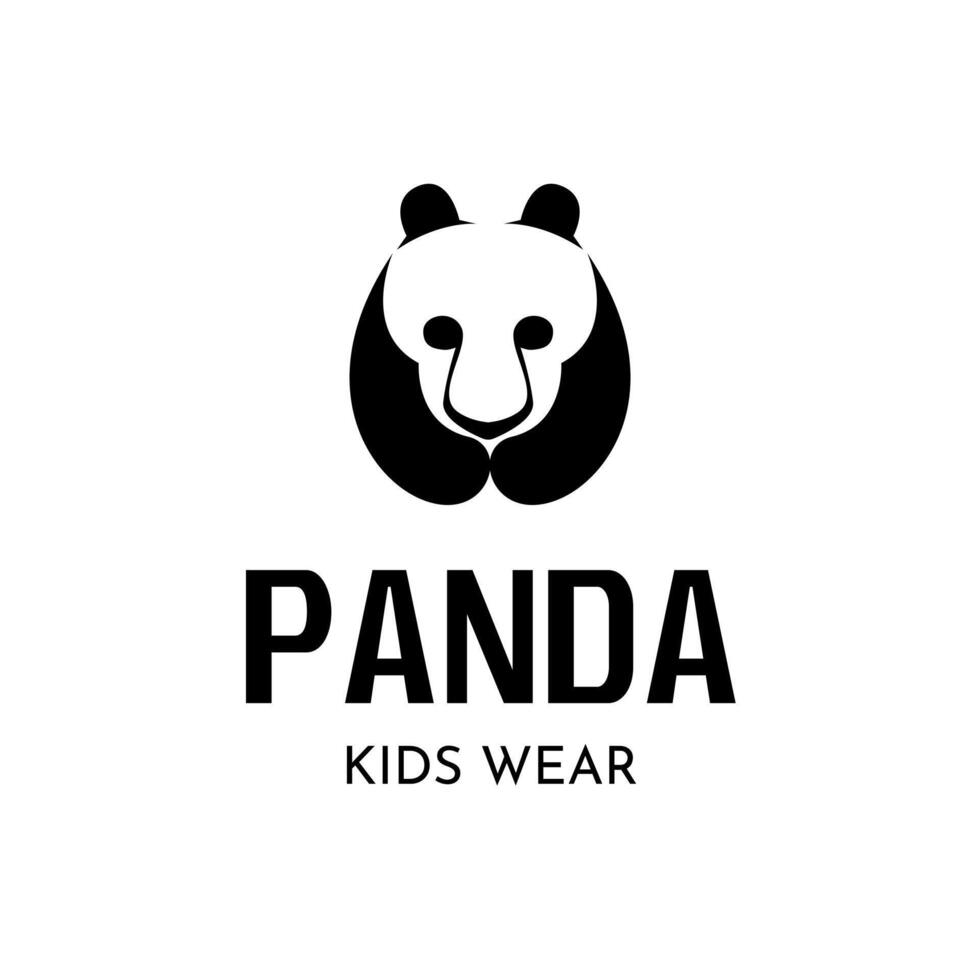 Cute and simple panda bear ideal for kid children product brand logo design vector