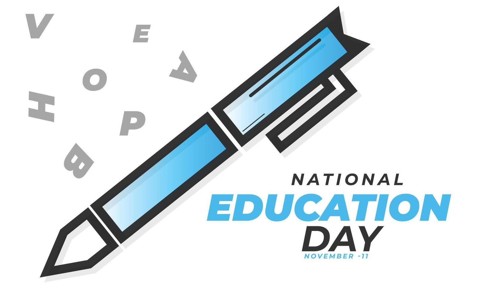 National Education day. background, banner, card, poster, template. illustration. vector