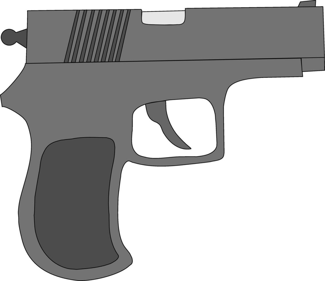 Minimalist Drawing of a Compact Handgun vector