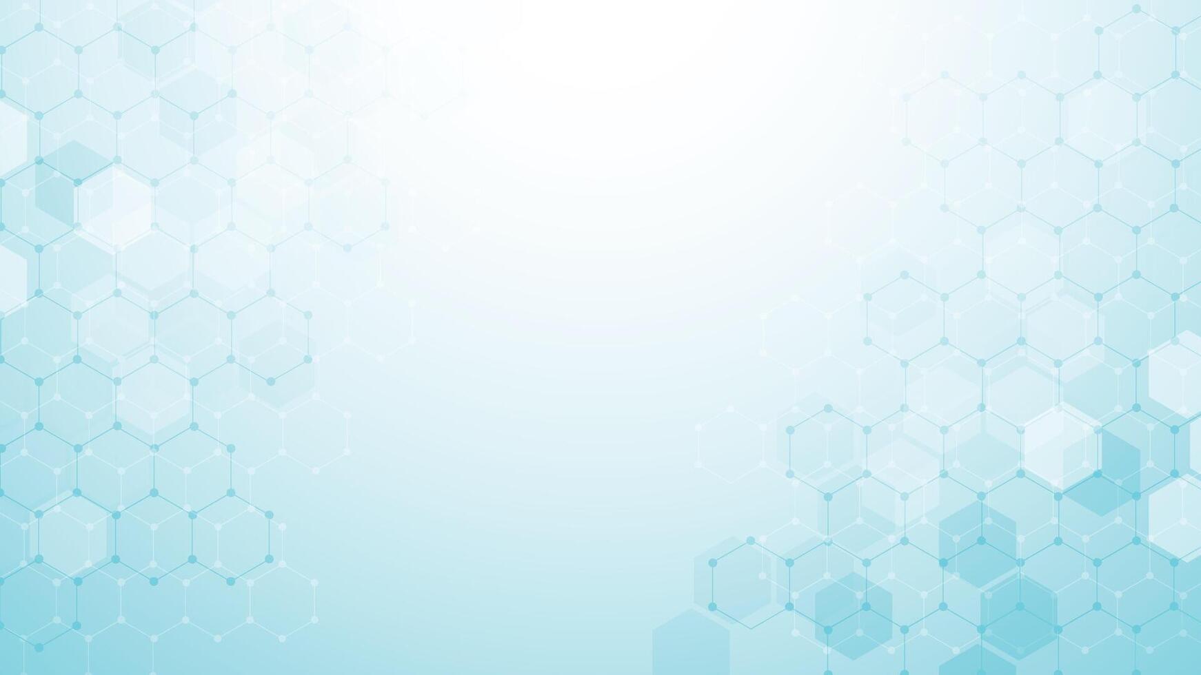 Abstract medical background with hexagon pattern. Template design with concept and idea for healthcare technology, innovation medicine, health, science and research. vector