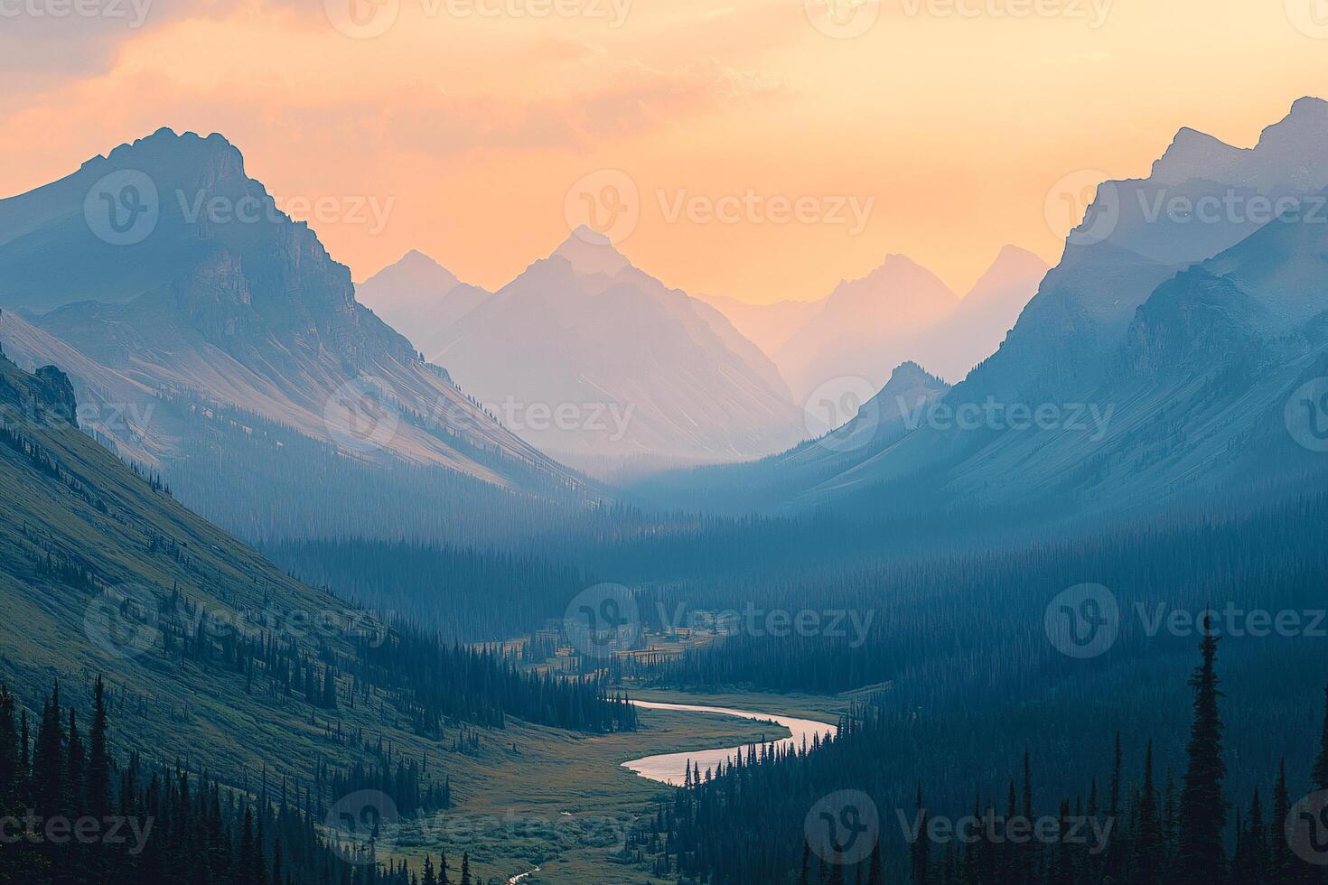 Serenity in Nature. Captivating Backdrop of Untouched Wilderness photo