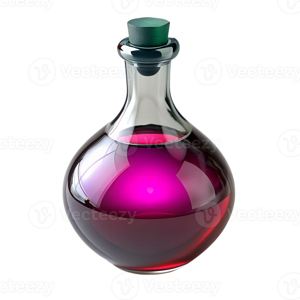 Purple bottle of Poison isolated on a transparent background png