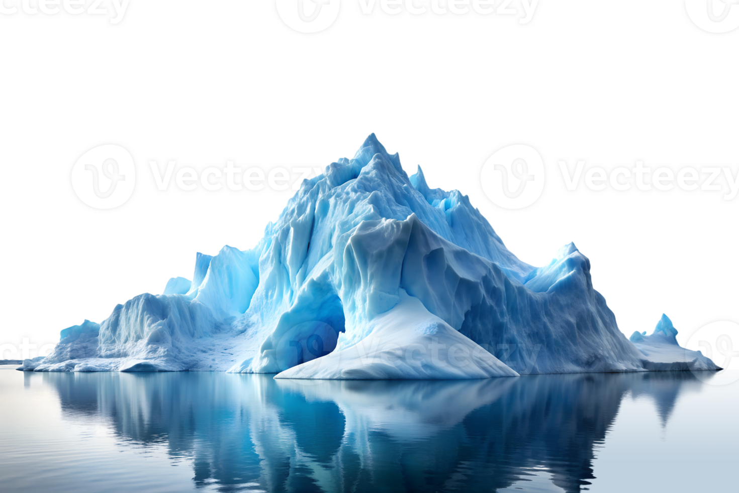 Iceberg with lake isolated on transparent background png