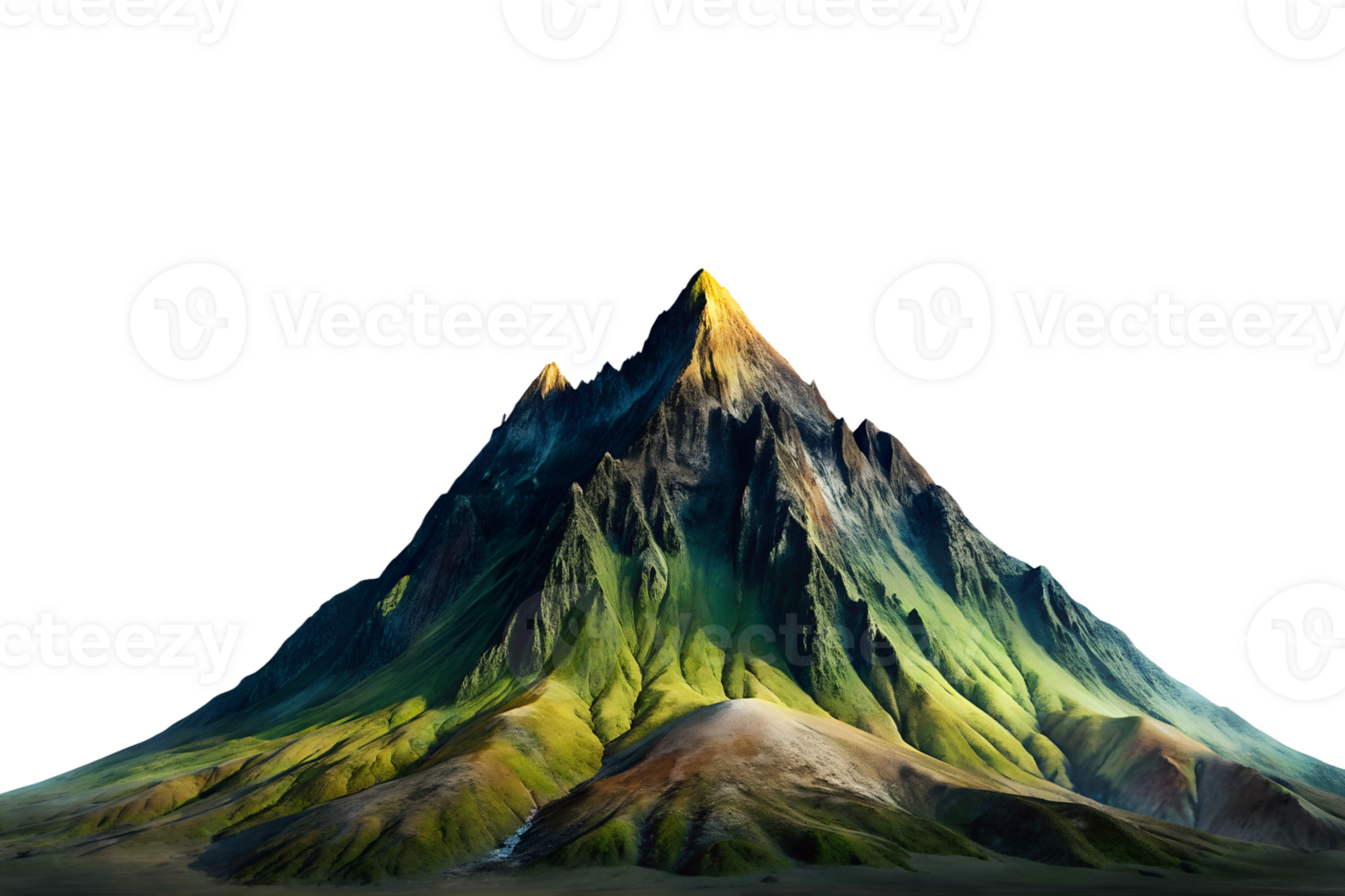 Green Mountain isolated on a transparent background png