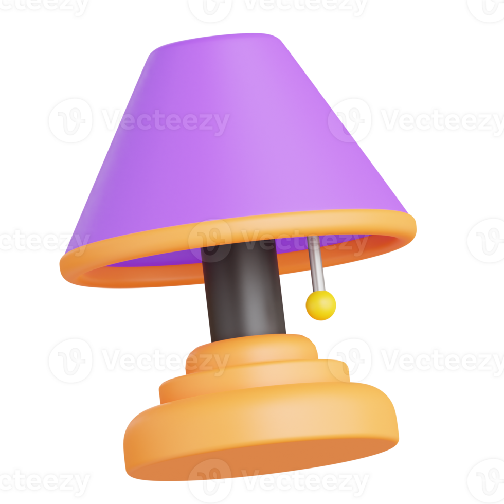 Table Lamp 3D Icon. Night Lamp 3D Icon png