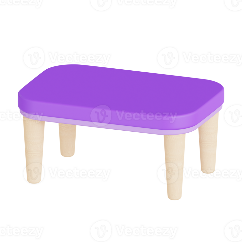Table 3D Icon. square table 3d icon png