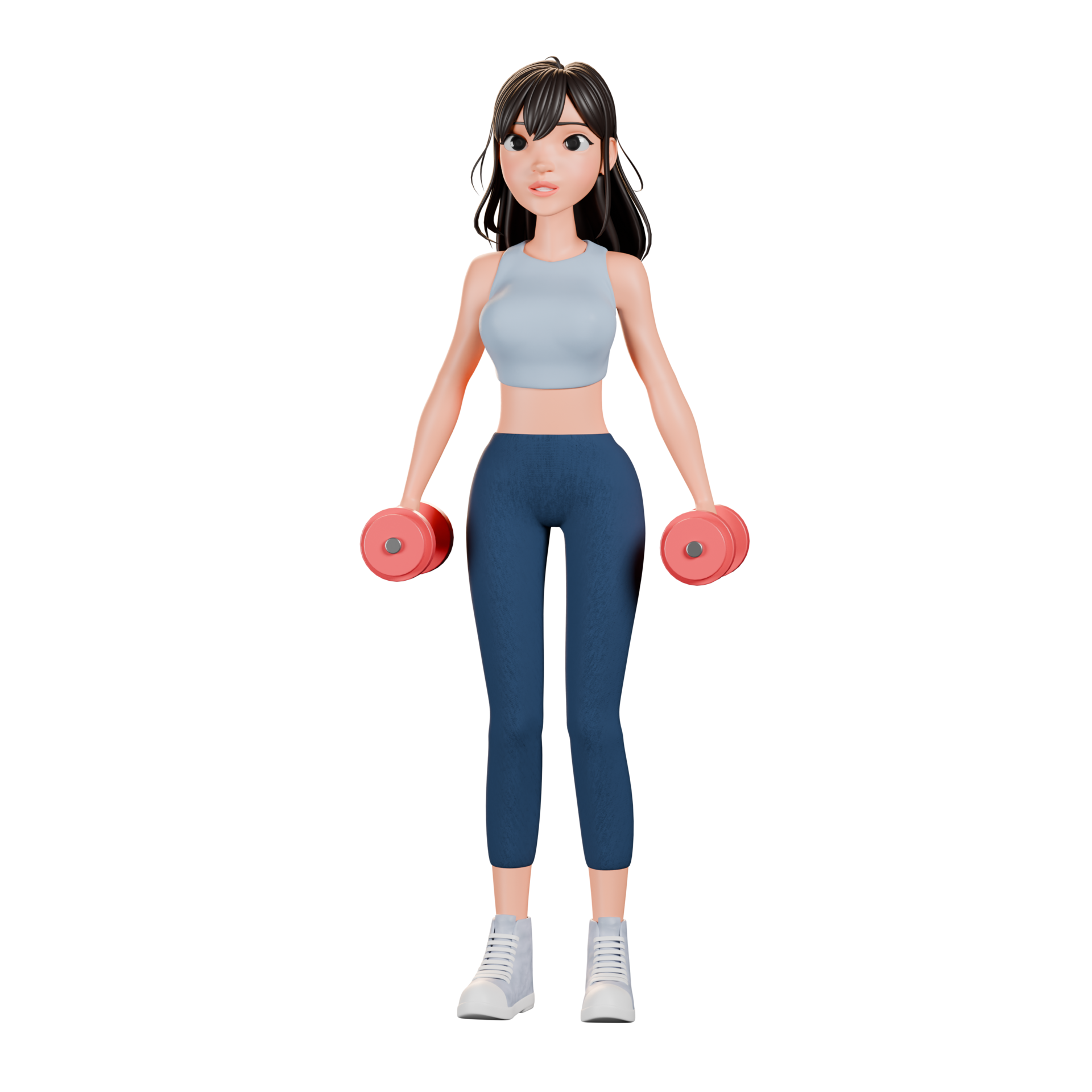 3d Strong Fitness Routine with Weights 49547861 PNG