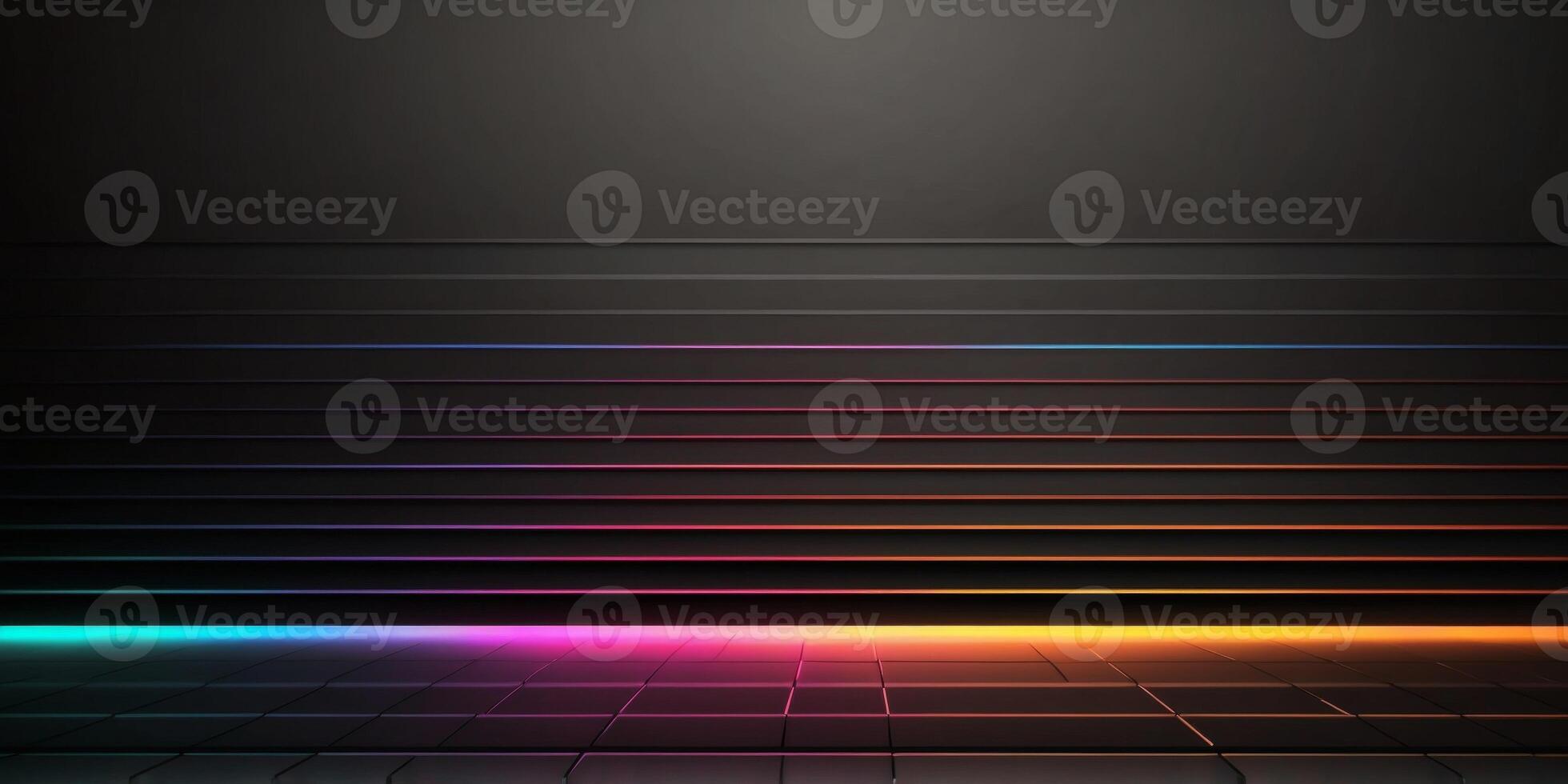 Black Modern creative square strip line premium gradient background. photo