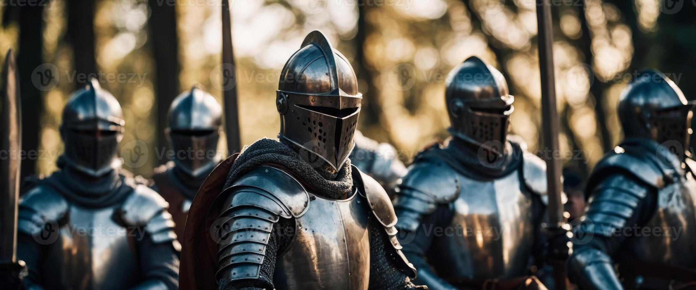 A close-up background showcasing metal knight swords, embodying the concept of knights. photo