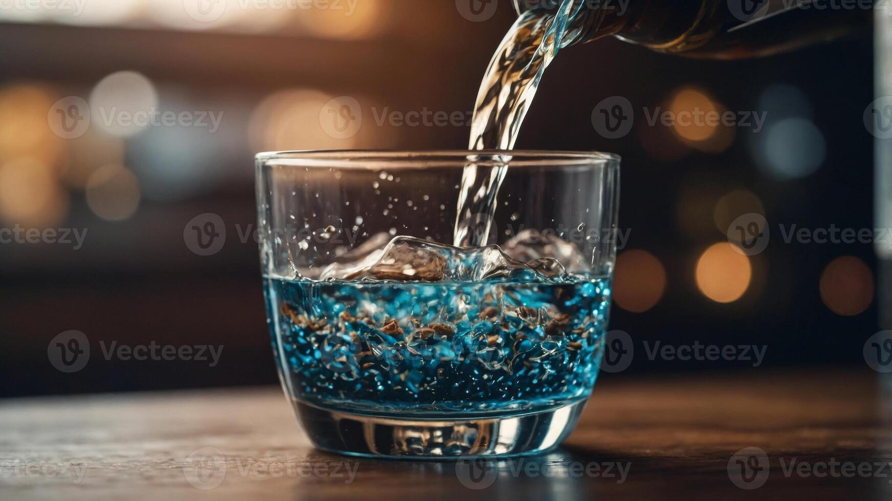 Micro shot of the mesh filter inside the spout preventing any sediment or cork particles from reaching the glass while pouring. photo