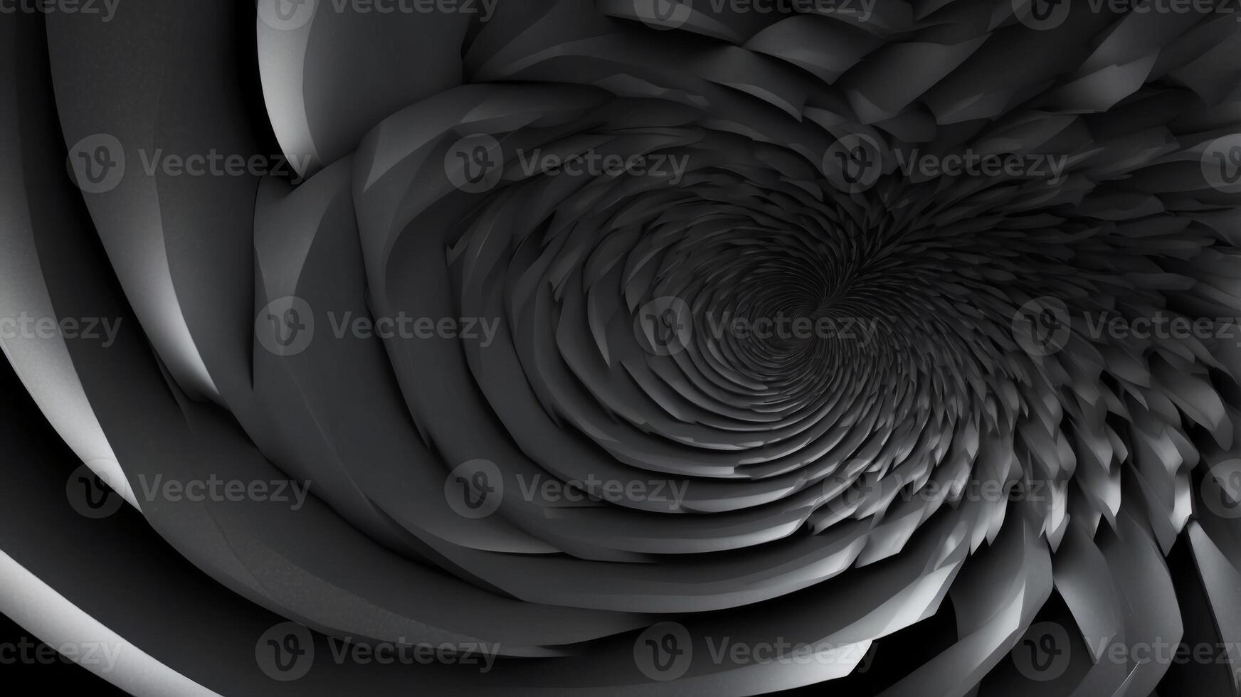 black background with a black and gray spiral structure. photo