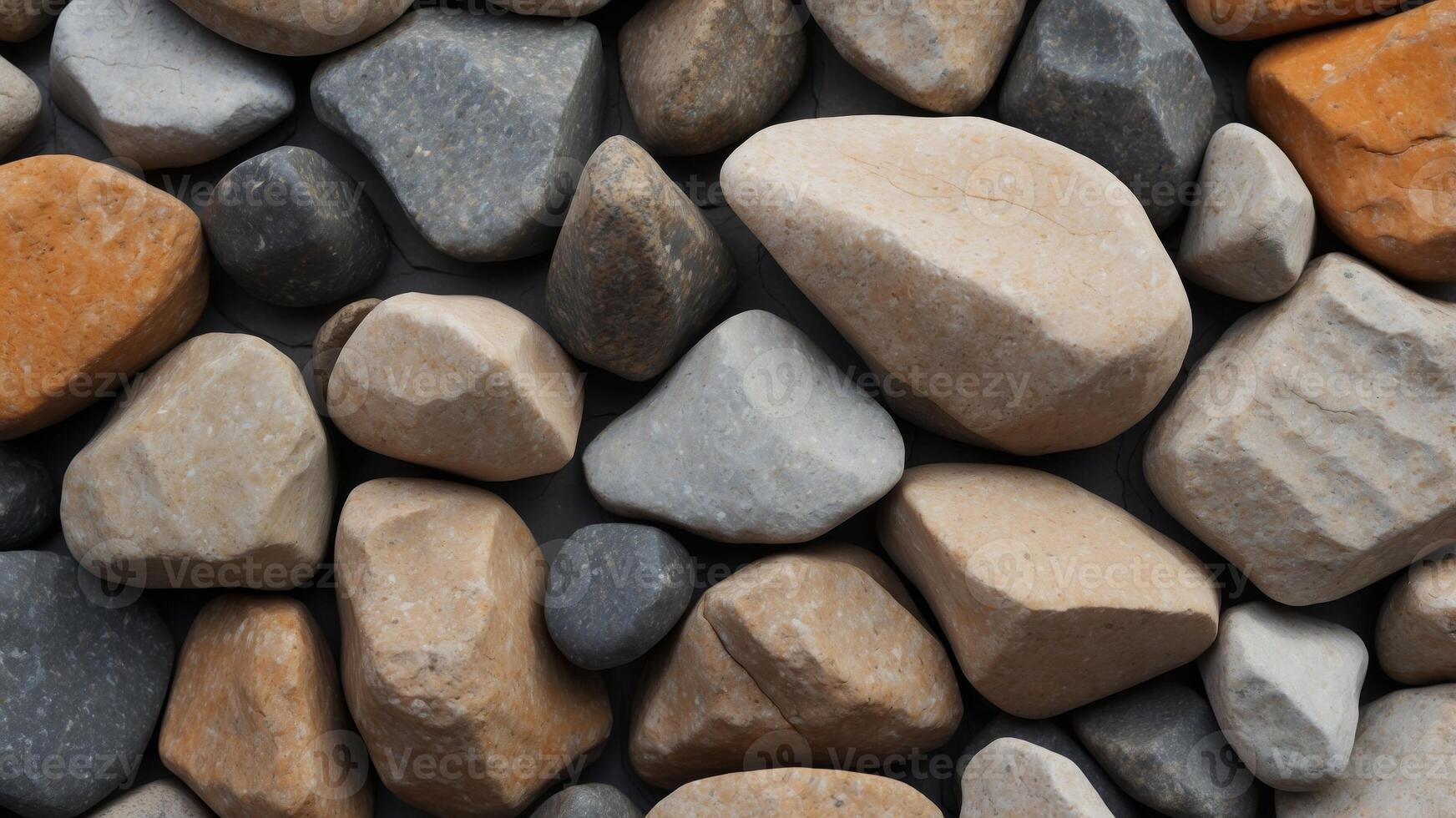 Background of rippled rocks showing a close up view of natural rough stones Includes copy space image. photo