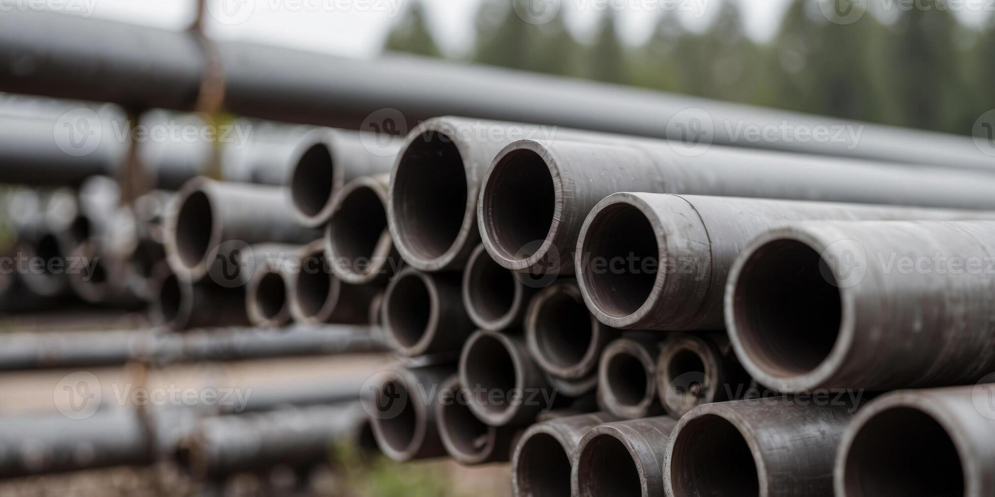 Industrial pipes and tubes at the pipeline. photo
