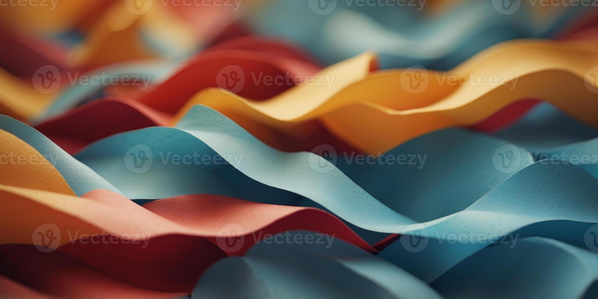 Colorful abstract paper wave background design. photo