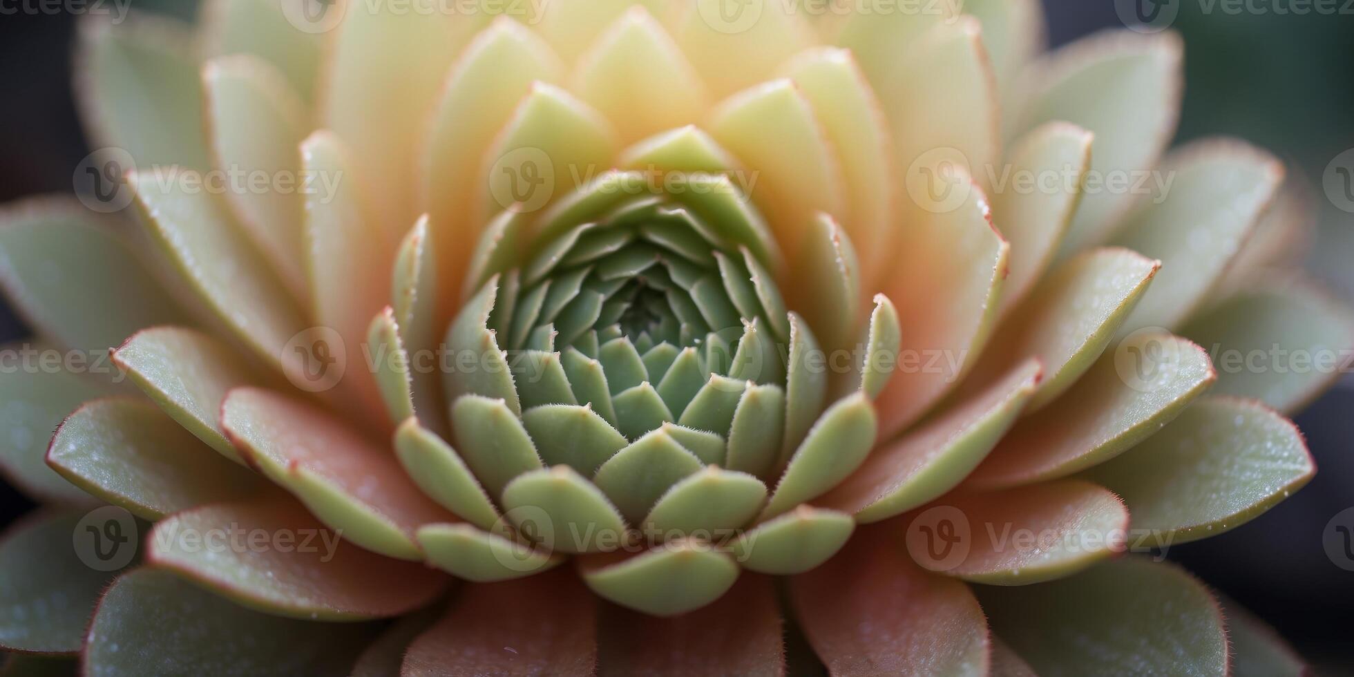 Striking close-up of succulent with soft glow. photo
