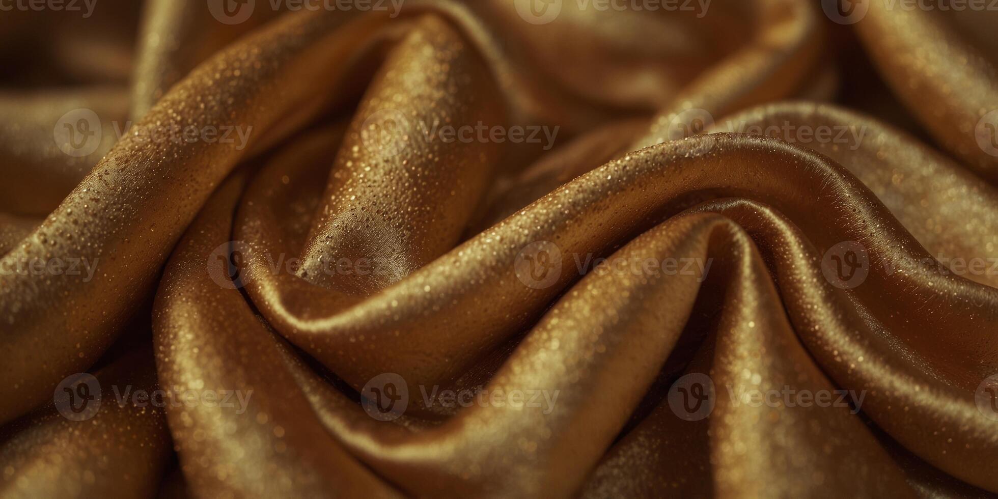 Sumptuous golden satin swirl for luxurious background design. photo