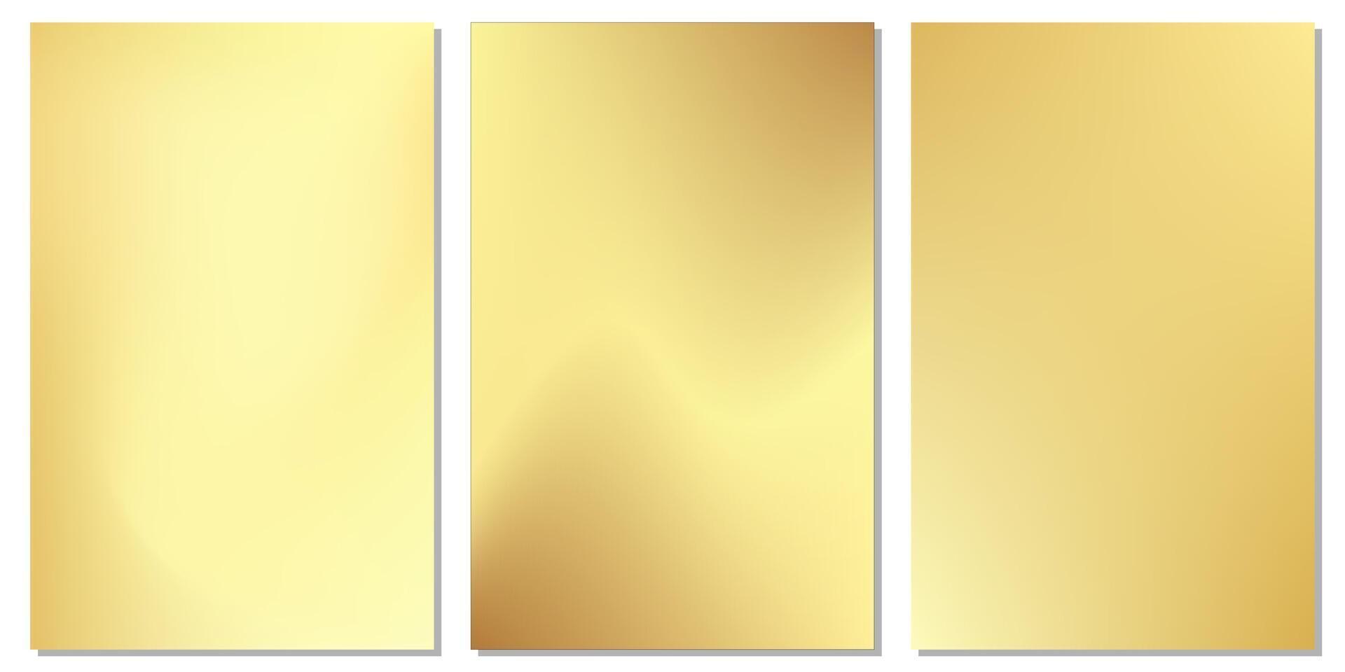 Gold abstract blurred gradient wallpaper texture collection vector