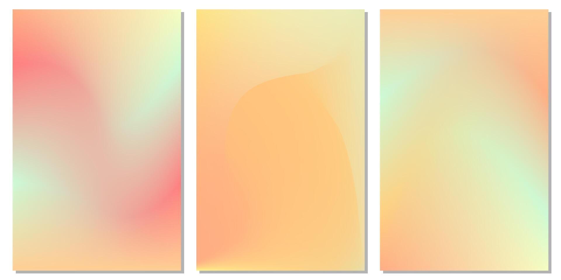 Trendy gradient colourful background, spring, summer, gradient collection vector