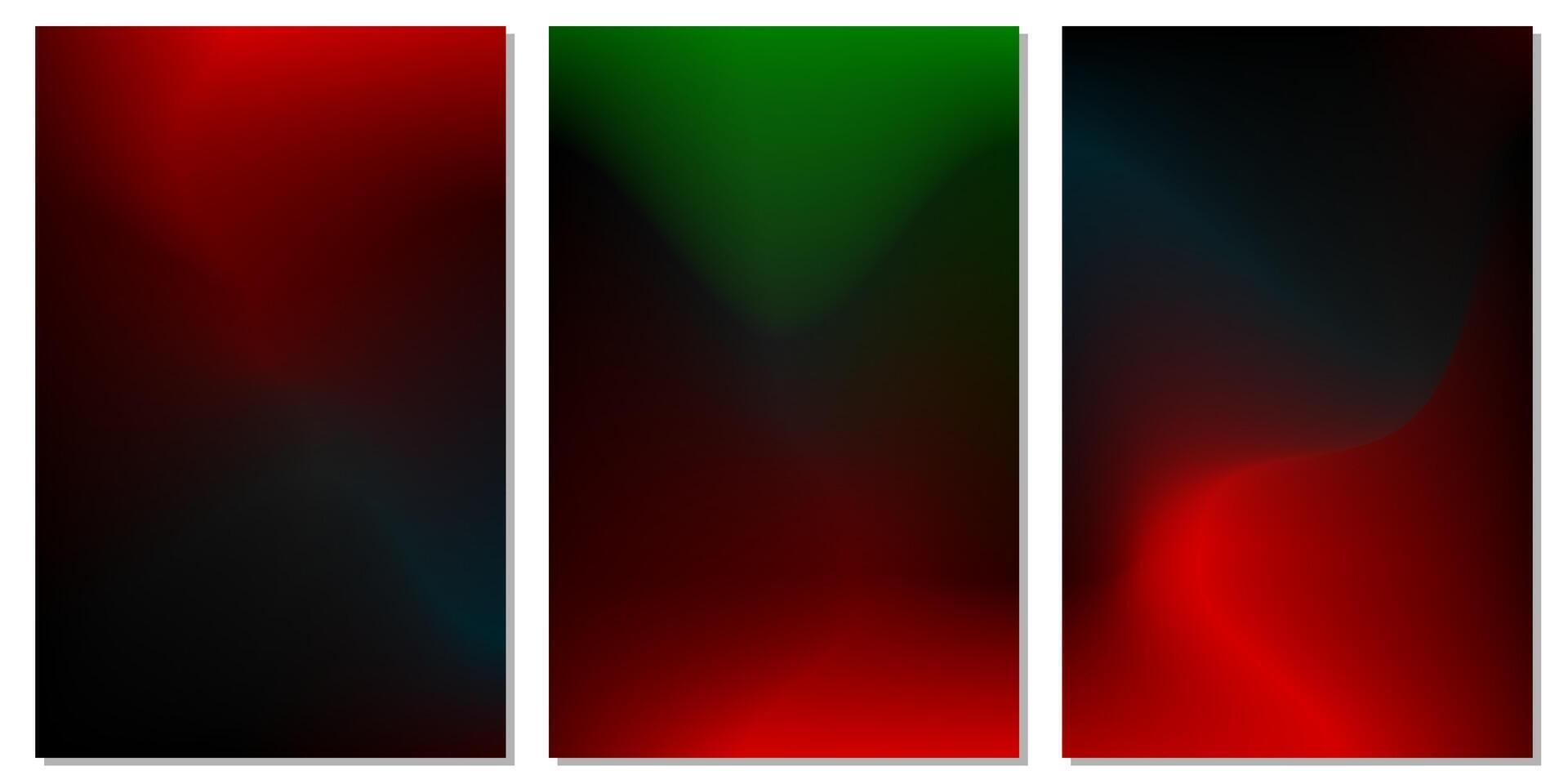 Red, and black degradation backgrounds collection for photos, wallpapers, or decoration vector