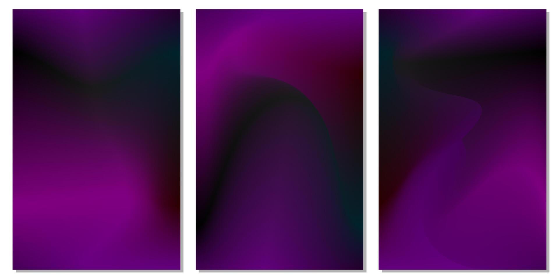 Dark purple degradation backgrounds collection for backdrops, wallpapers, or decoration vector
