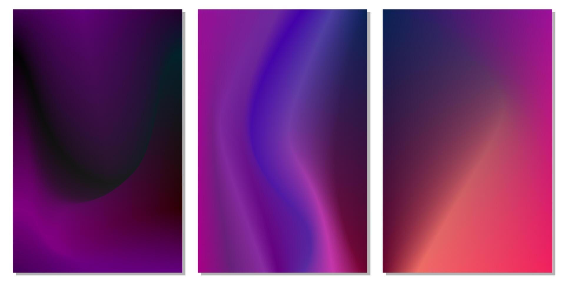 Purple degradation backgrounds collection for backdrops, wallpapers, or decoration vector