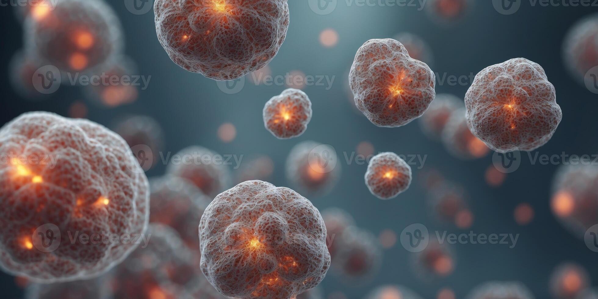 In-depth Molecular Visualization of Lung Cancer Cells for Medical Diagnosis and Research. photo