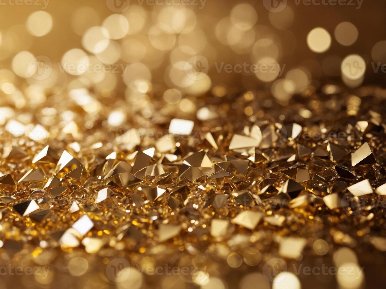 Golden gradient background with geometric shapes. photo