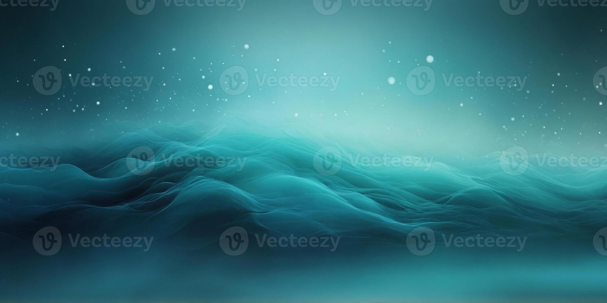 Abstract gradient of teal and dark hues creating a misty effect. photo