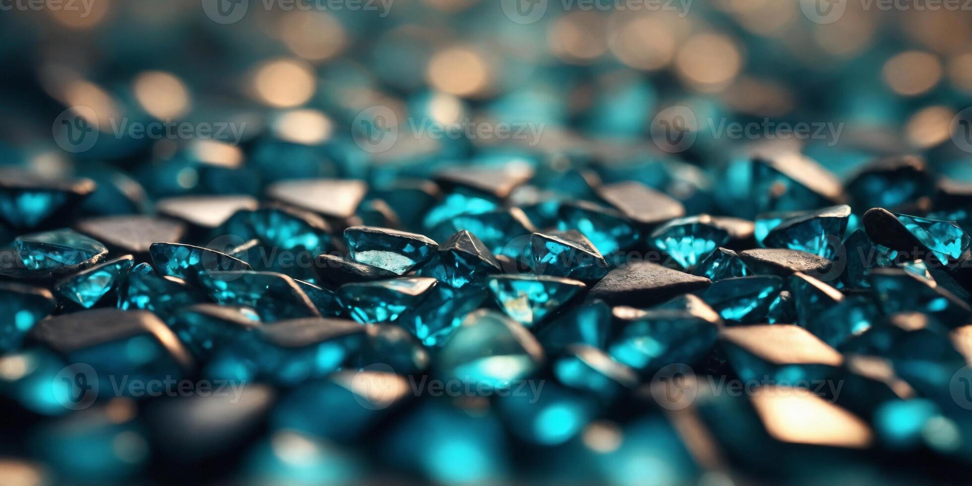 Background with small old diamond shaped light teal blue colored tiles. photo