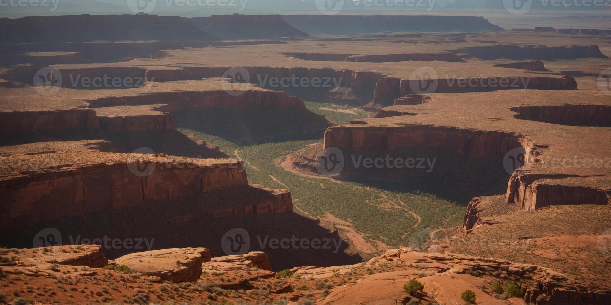 Expansive aerial view of Utah's Valley of the Gods. photo