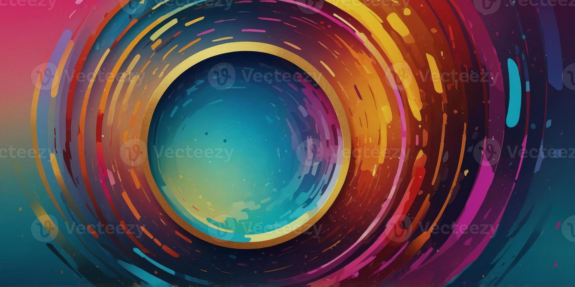 Abstract design featuring contrasting colors and a circular shape. photo