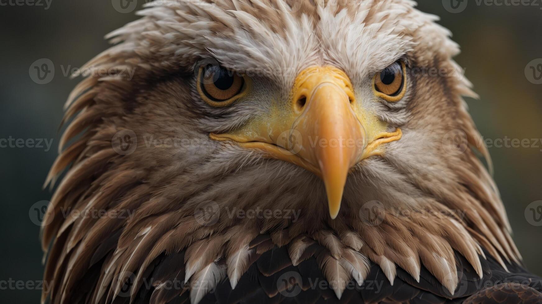 Close up of large eye of Bald Eagle bird. photo
