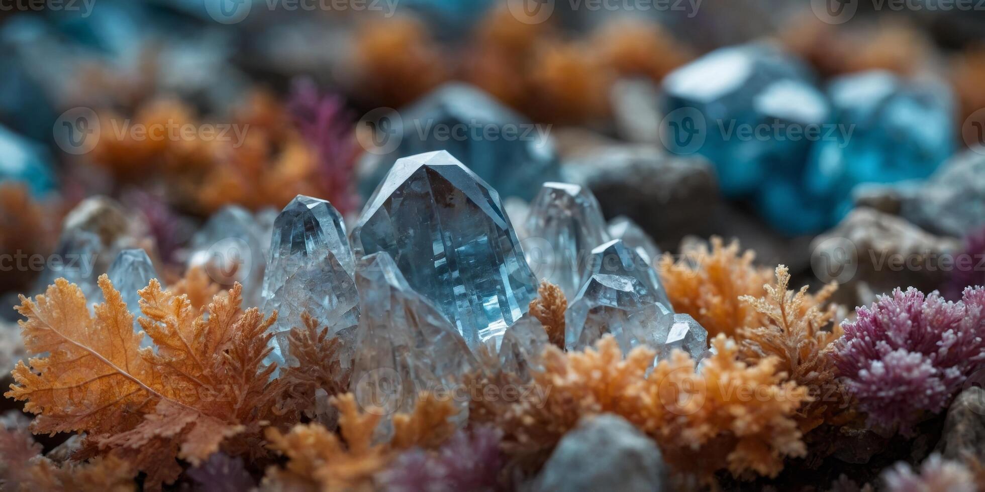 Captivating Crystalline Formations Radiating Natural Splendor and Luminous Allure. photo