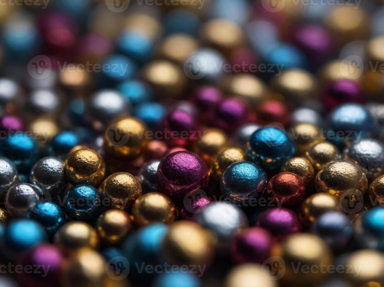 A close-up shot of a highly reflective metal surface. photo