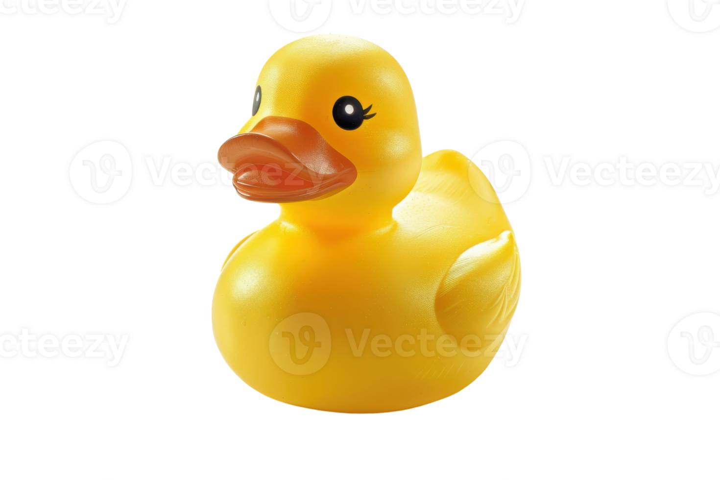 Rubber Duck Pond Toy On Transparent Background. png